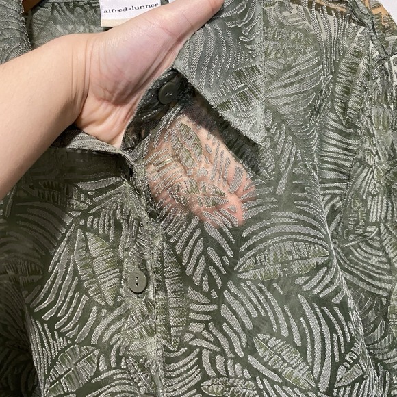 VTG Alfred Dunner Women's Green Button Down Top Size‎ 18W - Picture 8 of 15